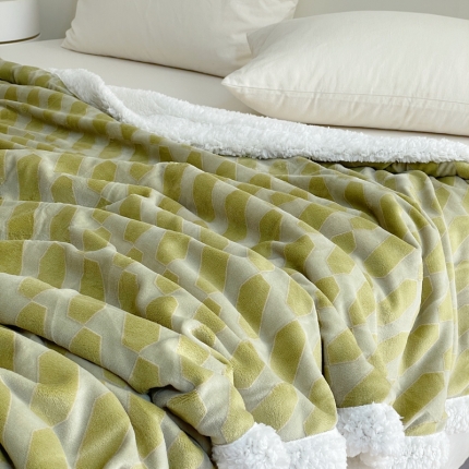 91家纺网 家纺一手货源 找家纺 （总）大彩家居2022秋冬双层牛奶绒羊羔绒毛毯直播爆款毯子