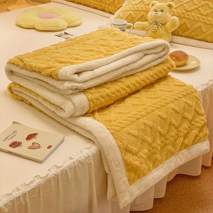 91家纺网 家纺一手货源 找家纺 （总）琪格格 2022年新款剪花绒vs兔兔绒毛毯