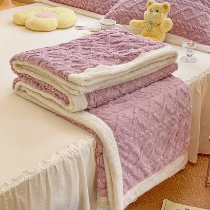 91家纺网 家纺一手货源 找家纺 （总）琪格格 2022年新款剪花绒vs兔兔绒毛毯