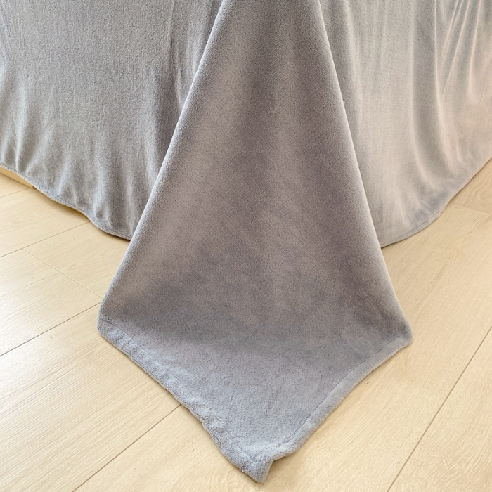 91家纺网 家纺一手货源 找家纺 木堇 2022秋冬新款高克重甜美系列印花牛奶绒四件套 邦尼熊