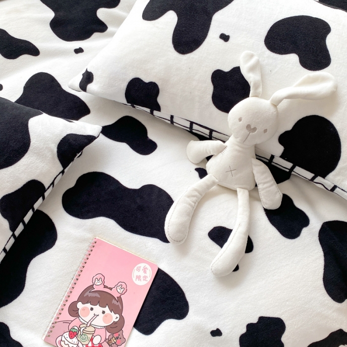 91家纺网 家纺一手货源 找家纺 （总）西引力 2022新款加厚印花牛奶绒单被套枕套法莱绒直播