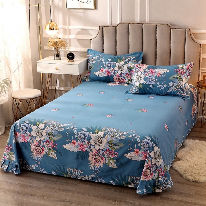 91家纺网 家纺一手货源 找家纺 晶缦2022新款全棉活性磨毛多规格单床单系列 夜来香