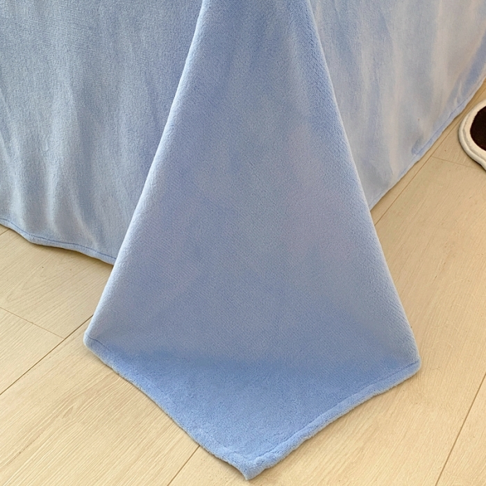 91家纺网 家纺一手货源 找家纺 木堇 2022秋冬新款高克重甜美系列印花牛奶绒四件套幸运兰花