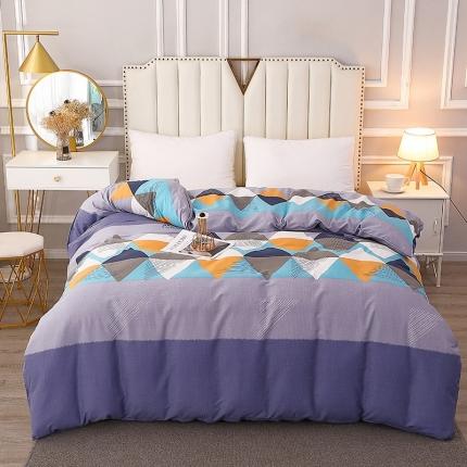 晶缦2022新款全棉活性磨毛多规格单被套系列 创意空间灰