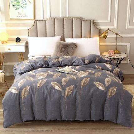 晶缦2022新款全棉活性磨毛多规格单被套系列 自由风-灰