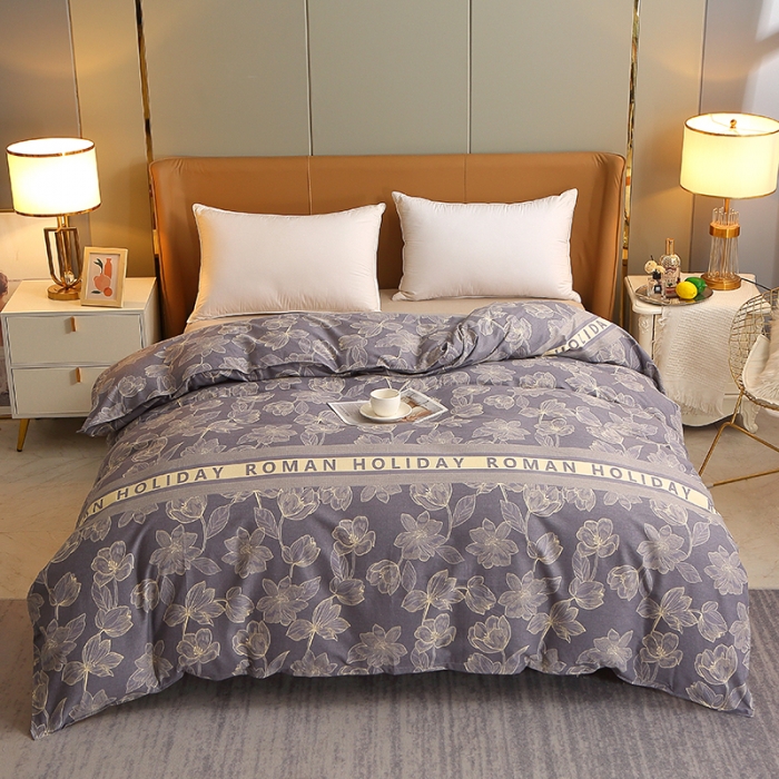 91家纺网 家纺一手货源 找家纺 总-2023新款加厚活性全棉磨毛被套单件/单被套单品被罩斜纹