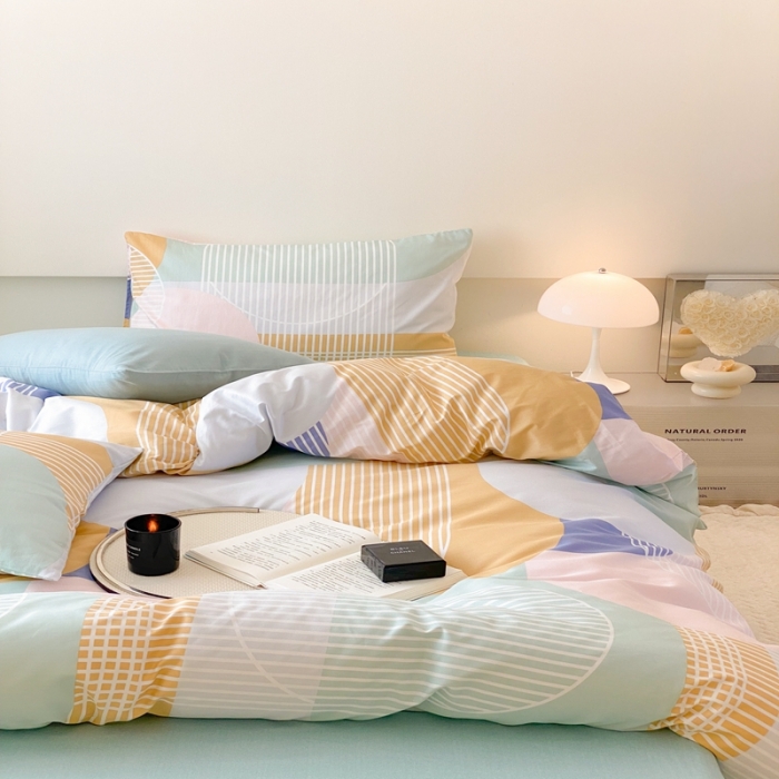 91家纺网 家纺一手货源 找家纺 昔可 2022新款全棉四件套影棚图2 巴黎美学