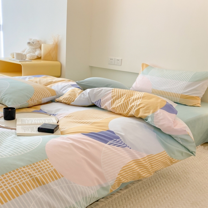 91家纺网 家纺一手货源 找家纺 昔可 2022新款全棉四件套影棚图2 巴黎美学