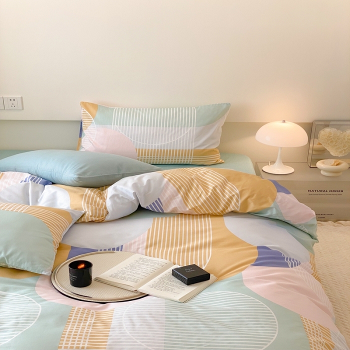 91家纺网 家纺一手货源 找家纺 昔可 2022新款全棉四件套影棚图2 巴黎美学