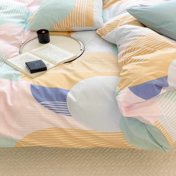 91家纺网 家纺一手货源 找家纺 昔可 2022新款全棉四件套影棚图2 巴黎美学