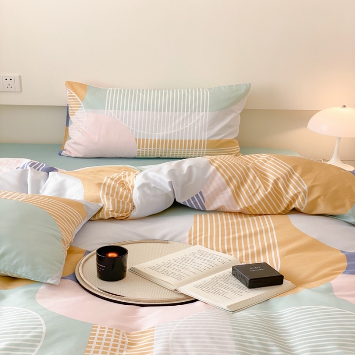 91家纺网 家纺一手货源 找家纺 昔可 2022新款全棉四件套影棚图2 巴黎美学