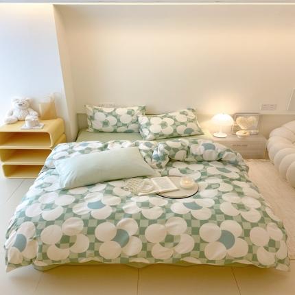 昔可 2022新款全棉四件套影棚图2 抹茶恋语