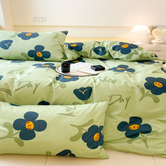 91家纺网 家纺一手货源 找家纺 昔可 2022新款全棉四件套影棚图2 森绿湖畔