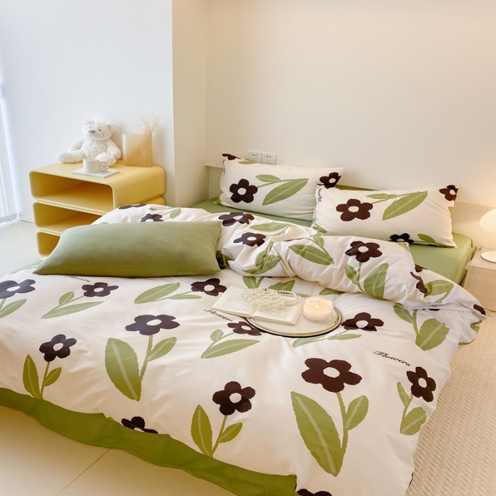 91家纺网 家纺一手货源 找家纺 昔可 2022新款全棉四件套影棚图2 夏日物语