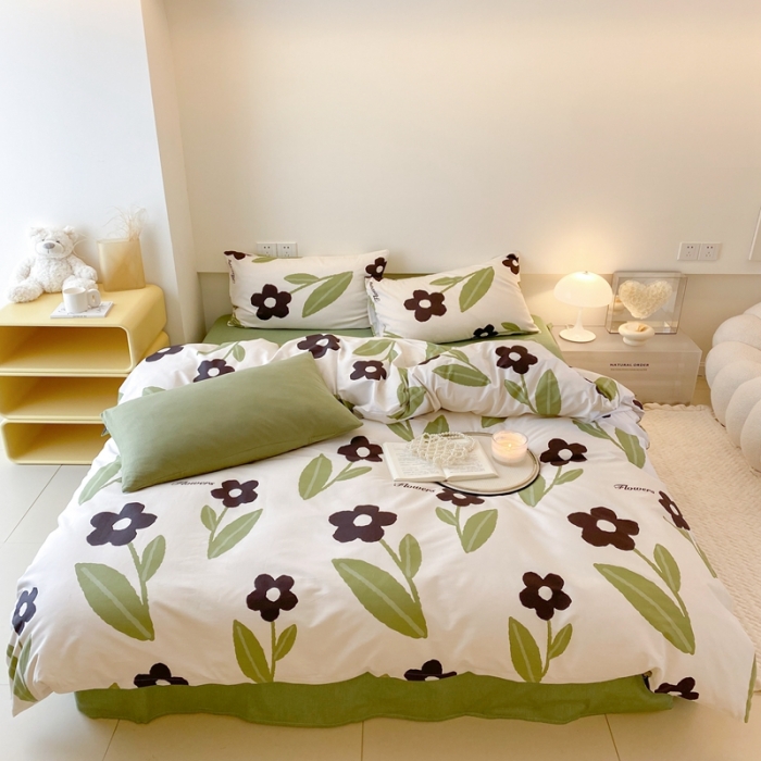 91家纺网 家纺一手货源 找家纺 昔可 2022新款全棉四件套影棚图2 夏日物语