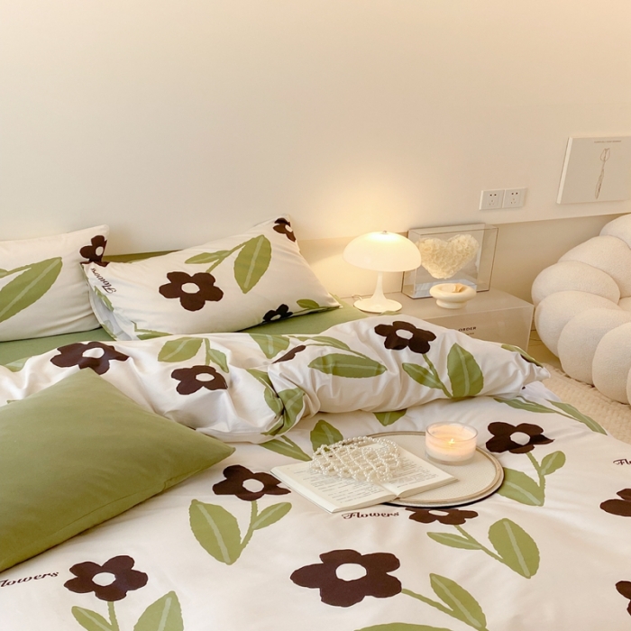 91家纺网 家纺一手货源 找家纺 昔可 2022新款全棉四件套影棚图2 夏日物语