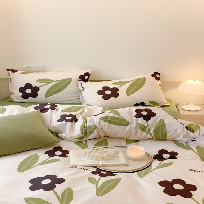 91家纺网 家纺一手货源 找家纺 昔可 2022新款全棉四件套影棚图2 夏日物语