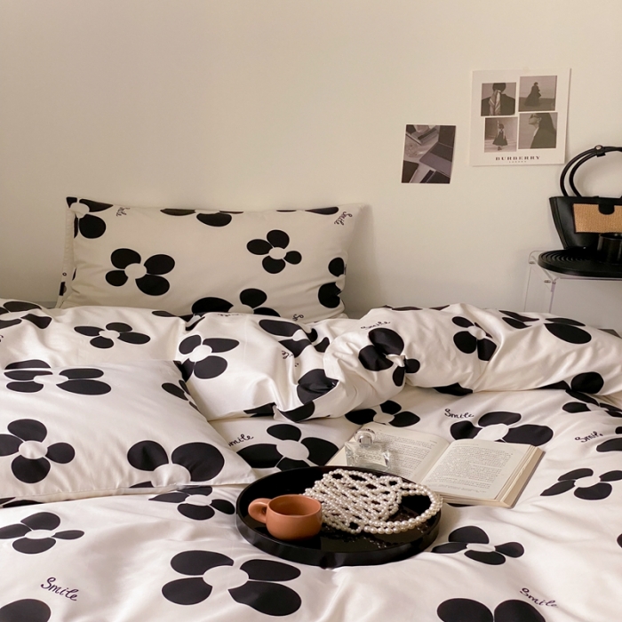 91家纺网 家纺一手货源 找家纺 昔可 2022新款全棉四件套影棚图1 暗夜欧诺拉