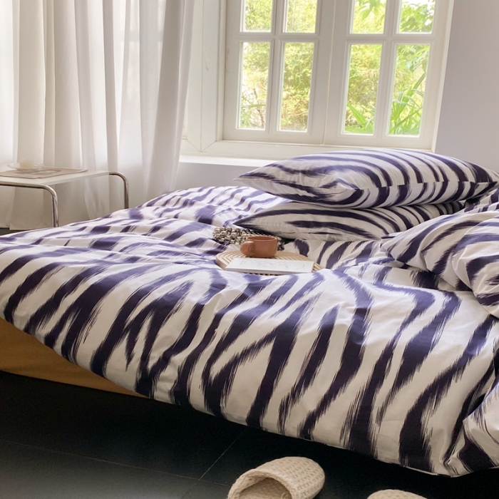 91家纺网 家纺一手货源 找家纺 昔可 2022新款全棉四件套影棚图1 港风豹纹