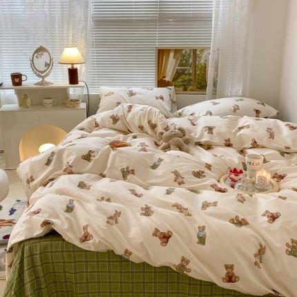 91家纺网 家纺一手货源 找家纺 昔可 2022新款爱丽丝梦游仙境系列四件套 玩偶公仔熊