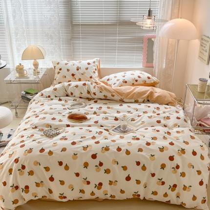 91家纺网 家纺一手货源 找家纺 昔可 2022新款爱丽丝梦游仙境系列四件套 小蜜橘