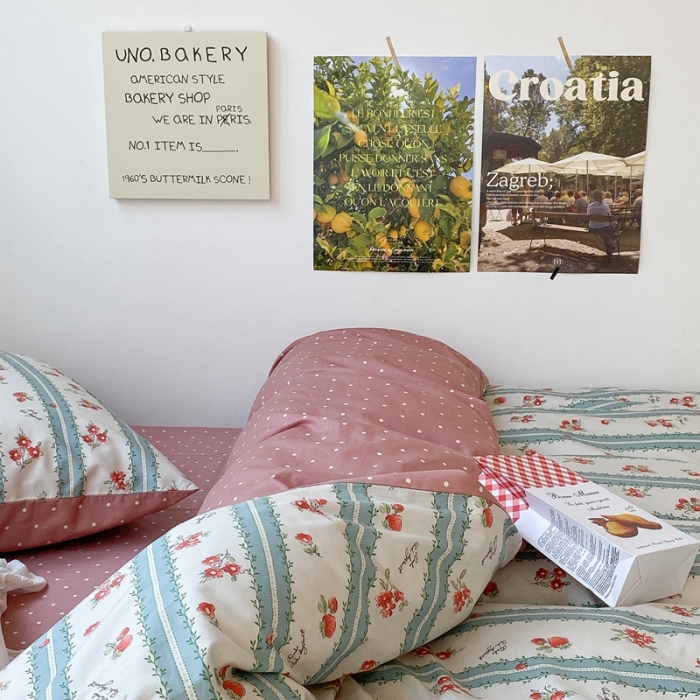 91家纺网 家纺一手货源 找家纺 昔可 2022新款爱丽丝梦游仙境系列四件套 爱莉草莓