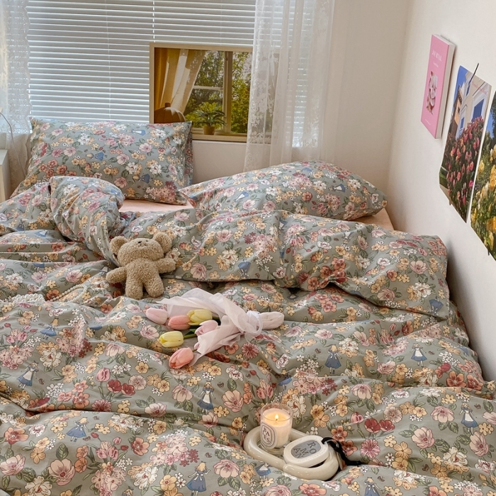 91家纺网 家纺一手货源 找家纺 昔可 2022新款爱丽丝梦游仙境系列四件套 公主的梦境