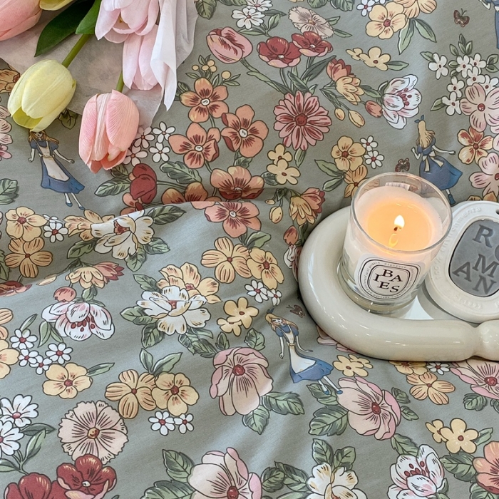 91家纺网 家纺一手货源 找家纺 昔可 2022新款爱丽丝梦游仙境系列四件套 公主的梦境