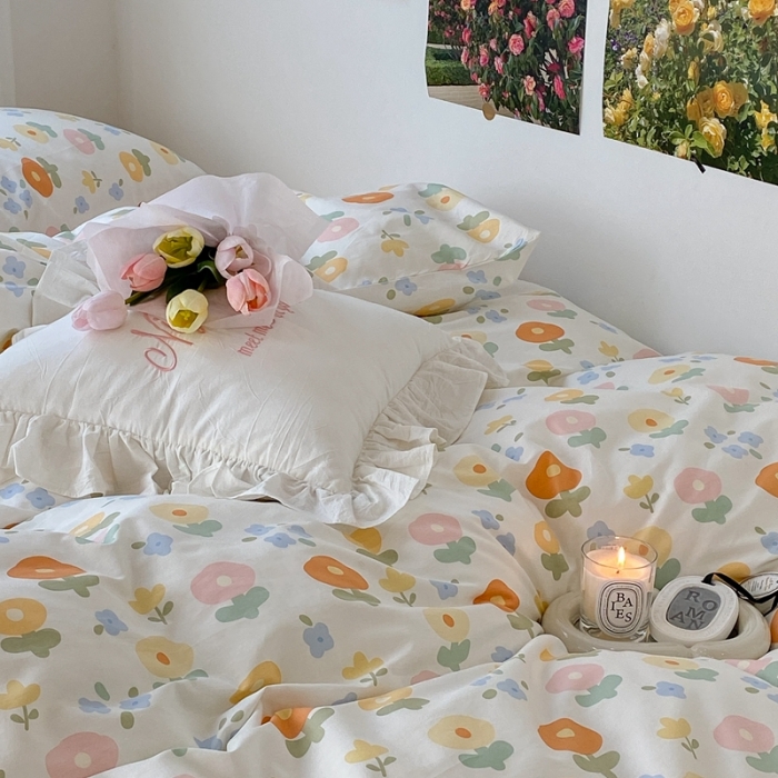 91家纺网 家纺一手货源 找家纺 昔可 2022新款爱丽丝梦游仙境系列四件套 梦幻小花花