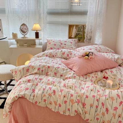 昔可 2022新款爱丽丝梦游仙境系列四件套 蜜桃花园