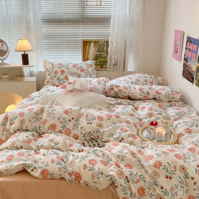 91家纺网 家纺一手货源 找家纺 昔可 2022新款爱丽丝梦游仙境系列四件套 秋日小雏菊