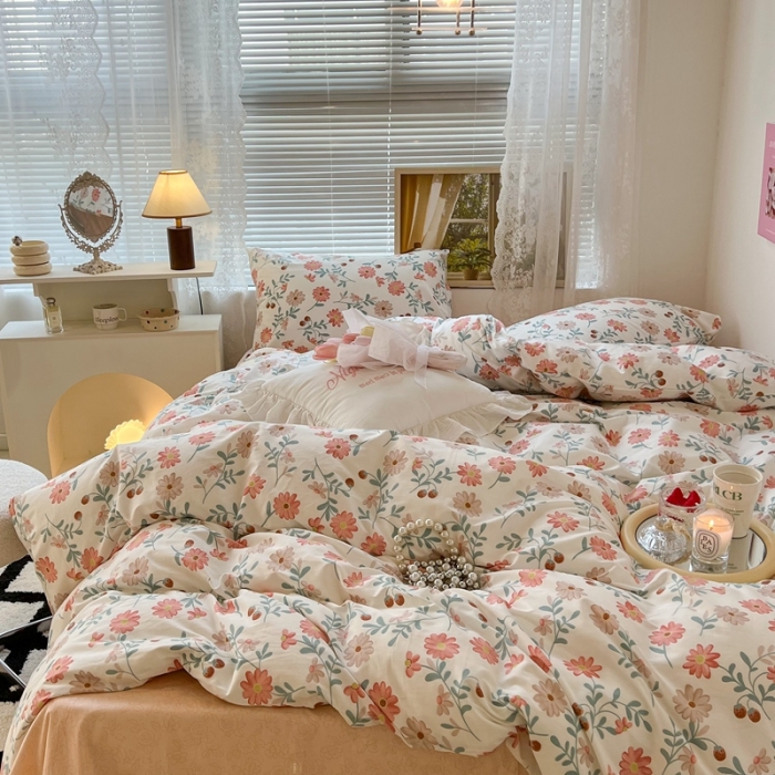 91家纺网 家纺一手货源 找家纺 昔可 2022新款爱丽丝梦游仙境系列四件套 秋日小雏菊