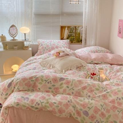 昔可 2022新款爱丽丝梦游仙境系列四件套 桃之夭夭