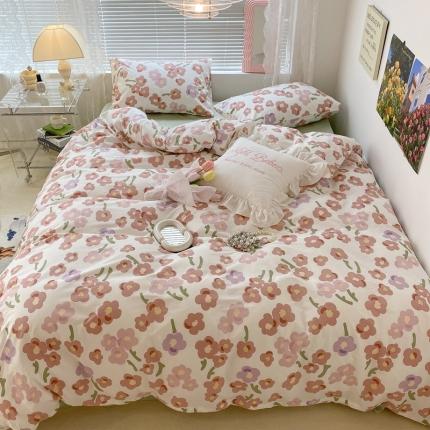 昔可 2022新款爱丽丝梦游仙境系列四件套 甜尼粉花