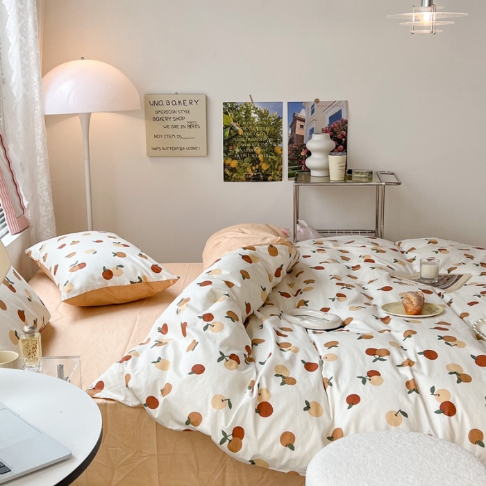 91家纺网 家纺一手货源 找家纺 昔可 2022新款爱丽丝梦游仙境系列四件套 小蜜橘