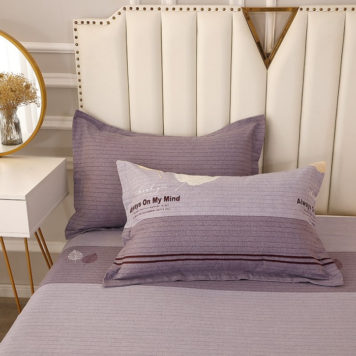 91家纺网 家纺一手货源 找家纺 晶缦2022新款全棉活性磨毛多规格枕套一对系列 漫步时光灰