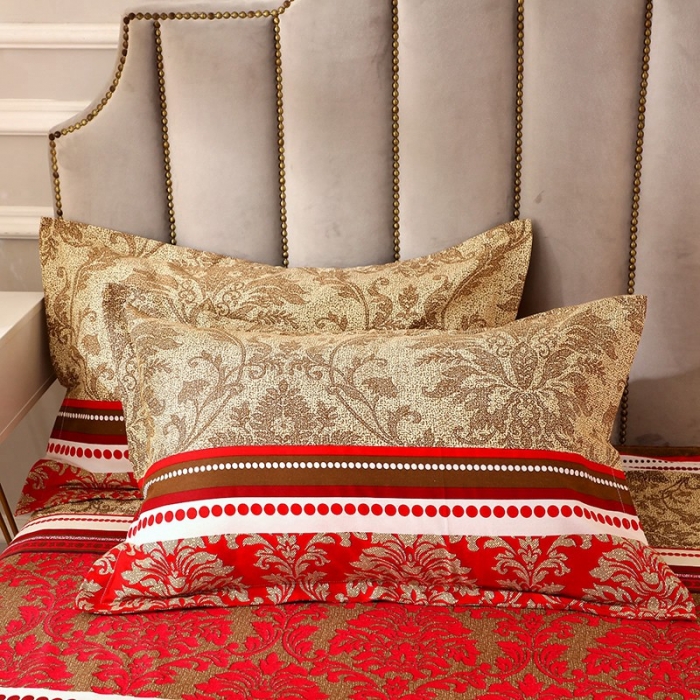 91家纺网 家纺一手货源 找家纺 晶缦2022新款全棉活性磨毛多规格枕套一对系列 唐之韵