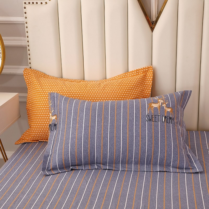 91家纺网 家纺一手货源 找家纺 晶缦2022新款全棉活性磨毛多规格枕套一对系列 一鹿相伴