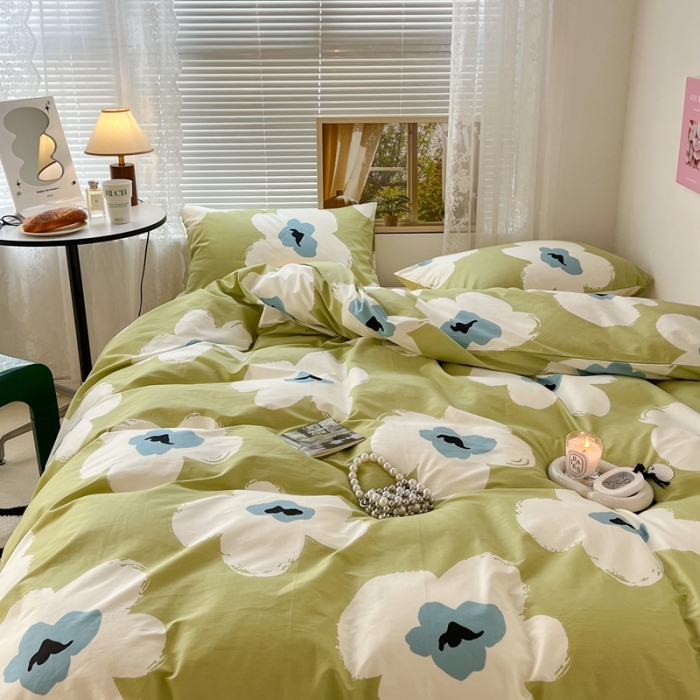 91家纺网 家纺一手货源 找家纺 （总）昔可 2022新款简约花朵四件套