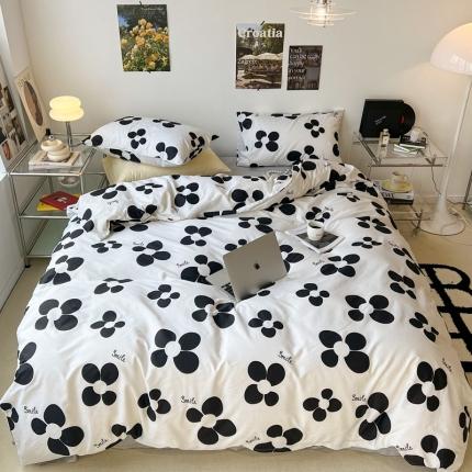 昔可 2022新款简约花朵四件套 暗夜欧诺拉