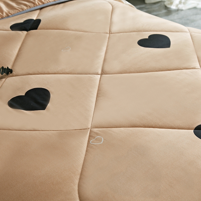 91家纺网 家纺一手货源 找家纺 百花王 2022新款印花礼品冬被子被芯（花型随机） 爱心