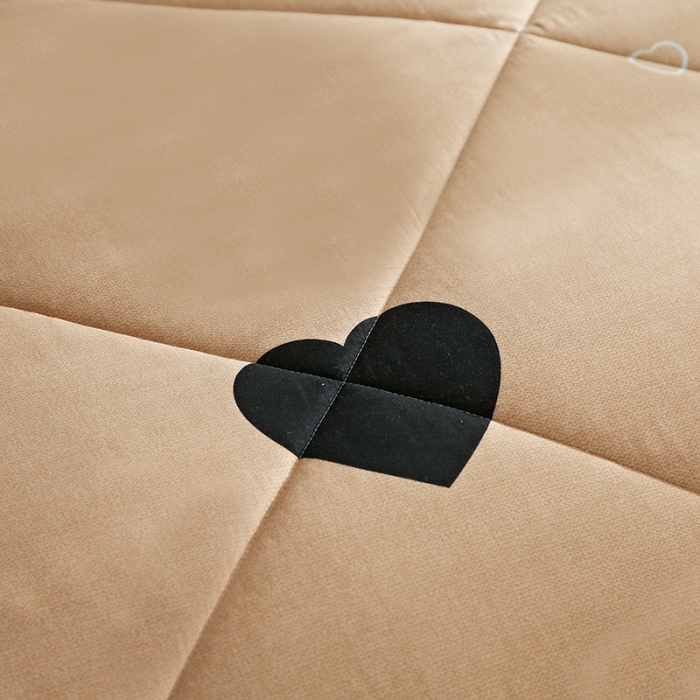 91家纺网 家纺一手货源 找家纺 百花王 2022新款印花礼品冬被子被芯（花型随机） 爱心