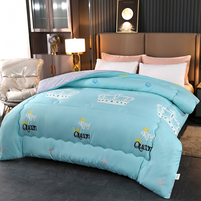 91家纺网 家纺一手货源 找家纺 百花王 2022新款印花礼品冬被子被芯（花型随机） 皇冠