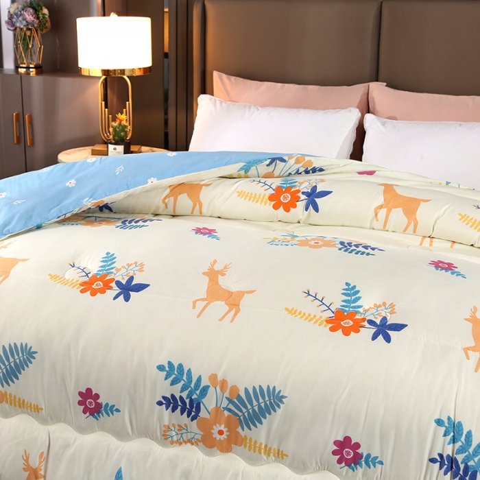 91家纺网 家纺一手货源 找家纺 百花王 2022新款印花礼品冬被子被芯（花型随机） 回忆