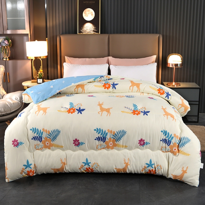 91家纺网 家纺一手货源 找家纺 百花王 2022新款印花礼品冬被子被芯（花型随机） 回忆