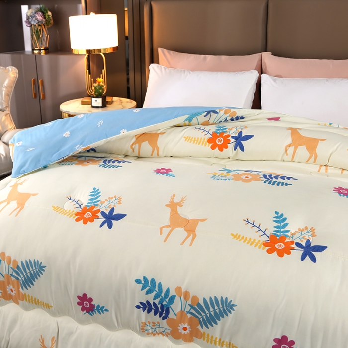 91家纺网 家纺一手货源 找家纺 百花王 2022新款印花礼品冬被子被芯（花型随机） 回忆