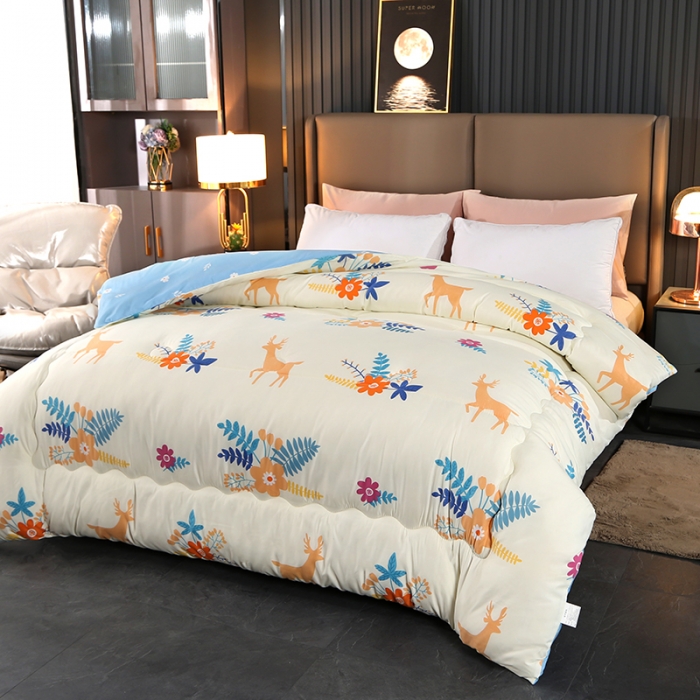 91家纺网 家纺一手货源 找家纺 百花王 2022新款印花礼品冬被子被芯（花型随机） 回忆