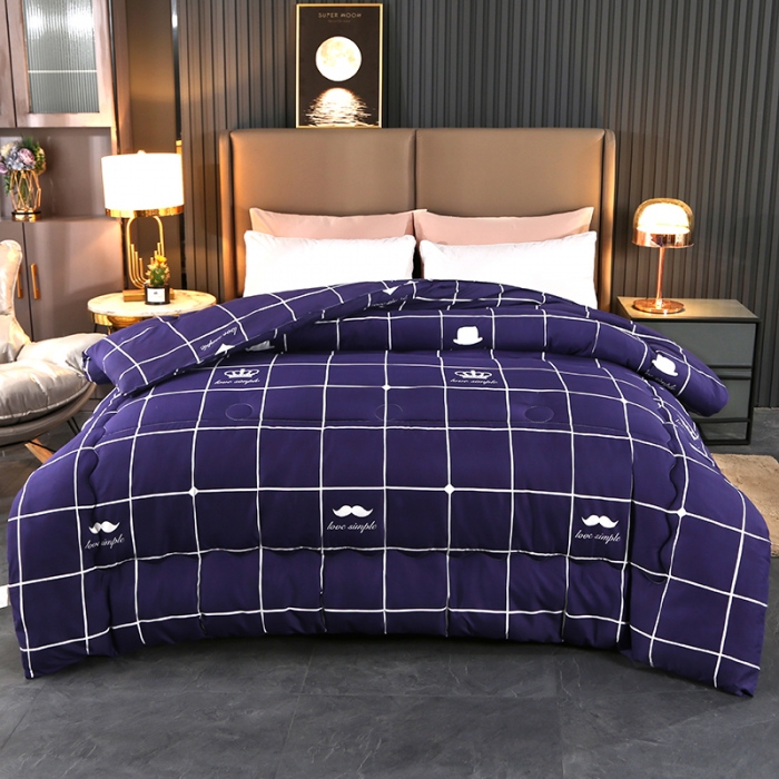 91家纺网 家纺一手货源 找家纺 百花王 2022新款印花礼品冬被子被芯（花型随机） 简单爱