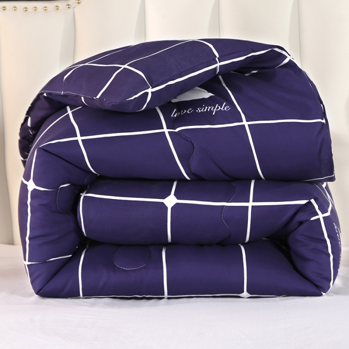 91家纺网 家纺一手货源 找家纺 百花王 2022新款印花礼品冬被子被芯（花型随机） 简单爱