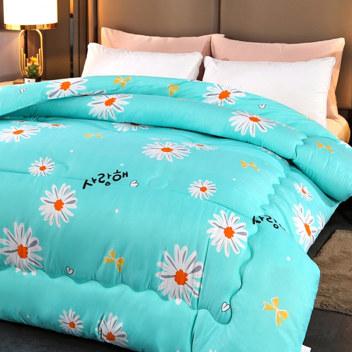 91家纺网 家纺一手货源 找家纺 百花王 2022新款印花礼品冬被子被芯（花型随机） 小菊花